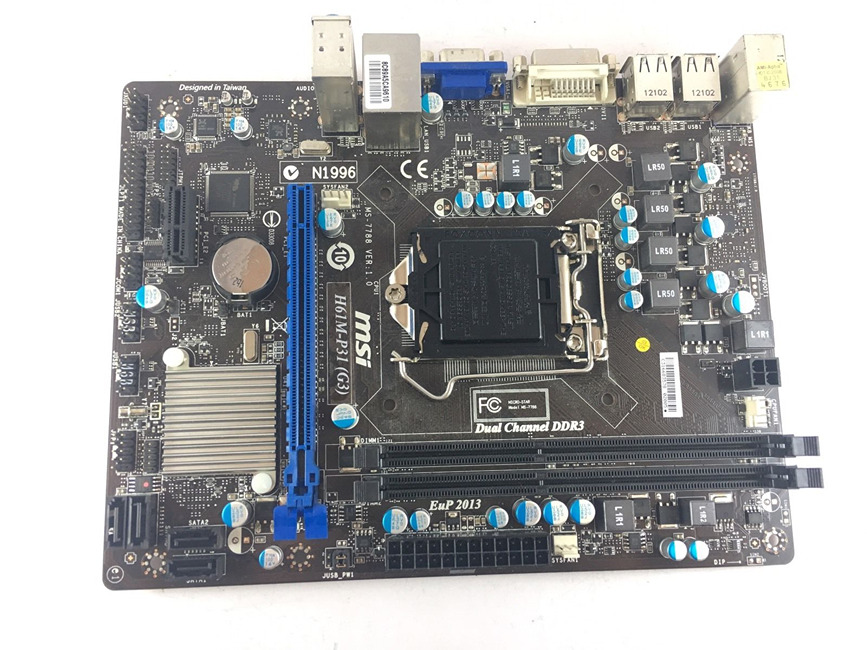 MSI H61M-P31 (G3) LGA 1155 Micro ATX Motherboard DDR3, SATA II -